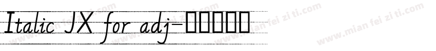 Italic JX for adj字体转换